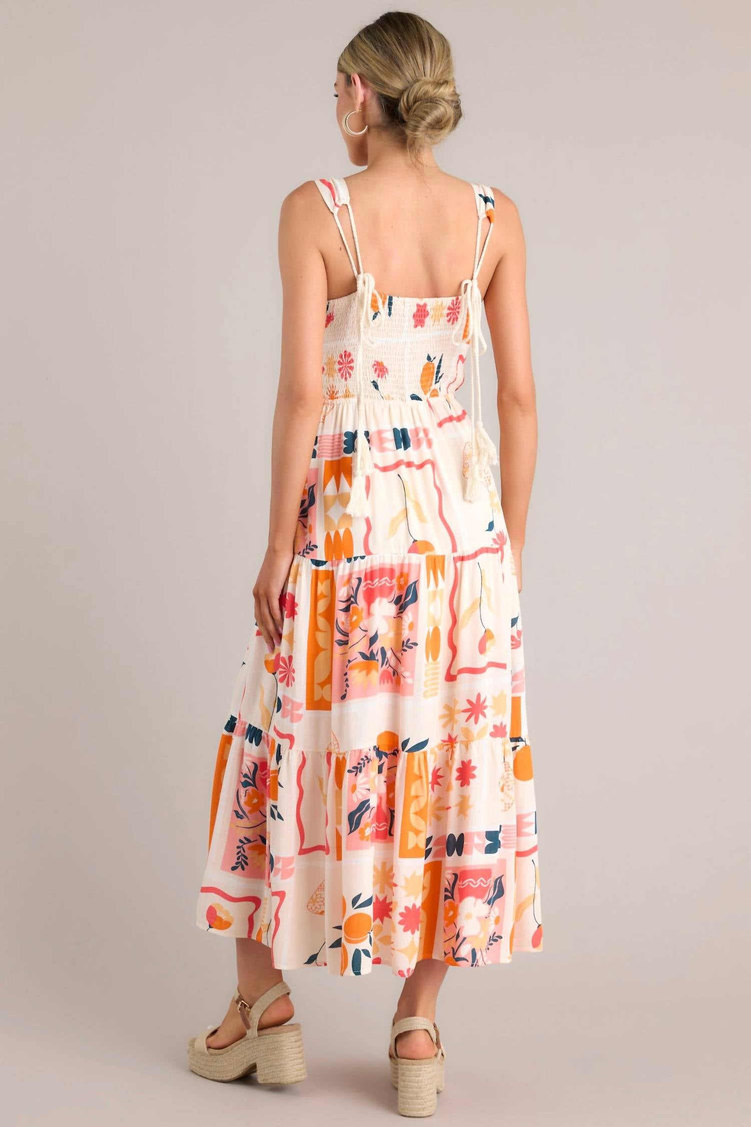 Illa Illa Printed Maxi Dress in apricot - women's dress - view 4