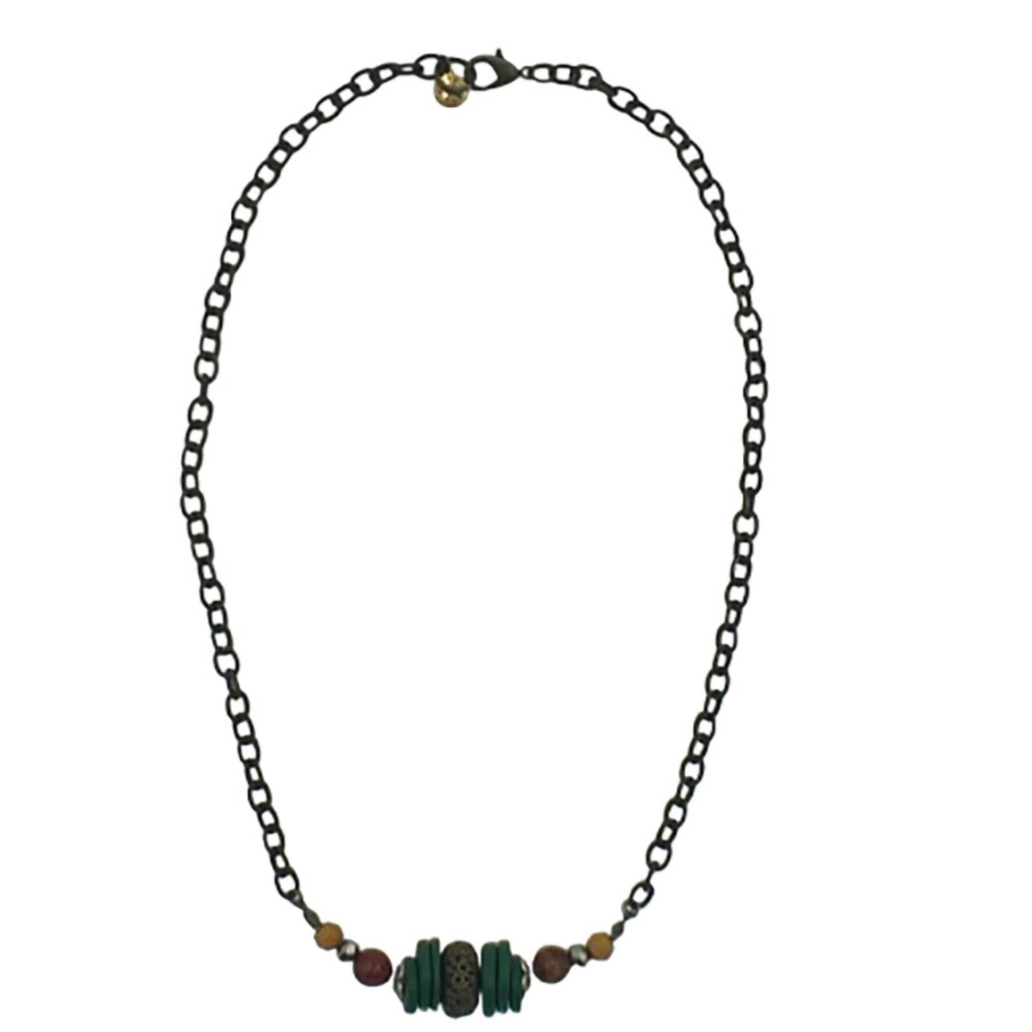 Legend Or Lies - Women's Short Center Stacked Beaded Necklace