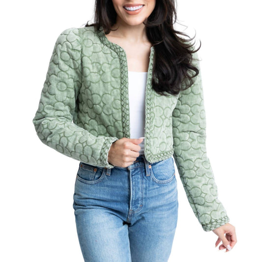 Karlie - Denim Novelty Floral Jacket