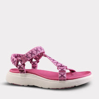Mykos Women's Solstice Hook & Loop Sandal in fuchsia - women's sandal - alternate view