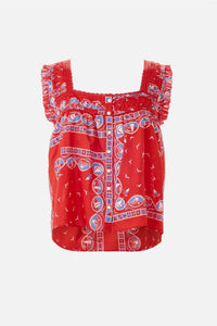 The Great. - Victorian Pleat Tank Top