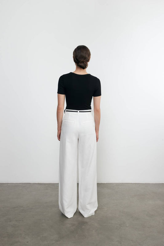 Enza Costa - SILK KNIT ESSENTIAL SHORT SLEEVE TEE