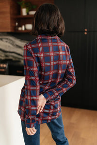 Grid Girl Button Down Shirt