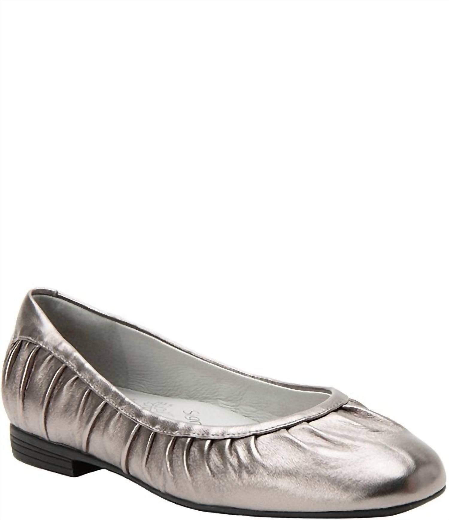 Alegria - Women's Beka Pleated Leather Ballet Flats