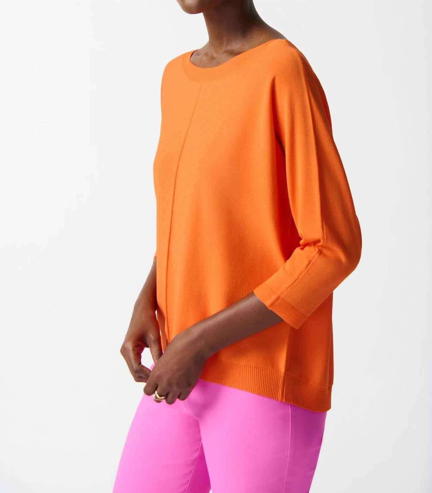 Joseph Ribkoff - Front Pleat Boat Neck Top