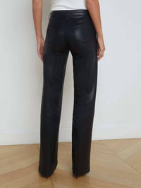 L'Agence - Clayton Coated Wide-leg Jean