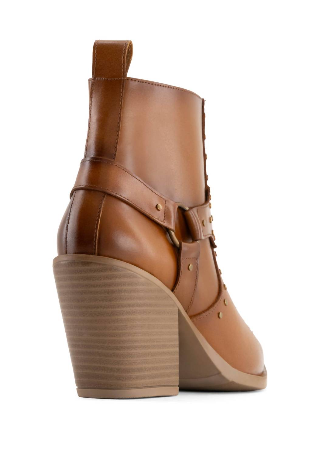 Forastero Women's Leather Ankle Boots in light brown - women's shoe - detail view
