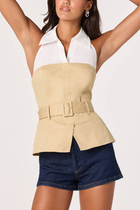 Astr - Collar Halter Top