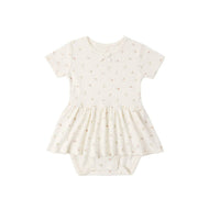 Quincy Mae - Girl's Pointelle Skirted Bodysuit