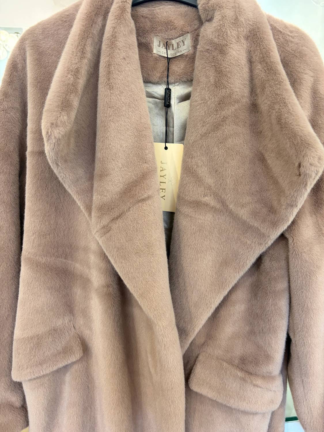Jayley - Women's Faux Fur Long Sleeve Coat