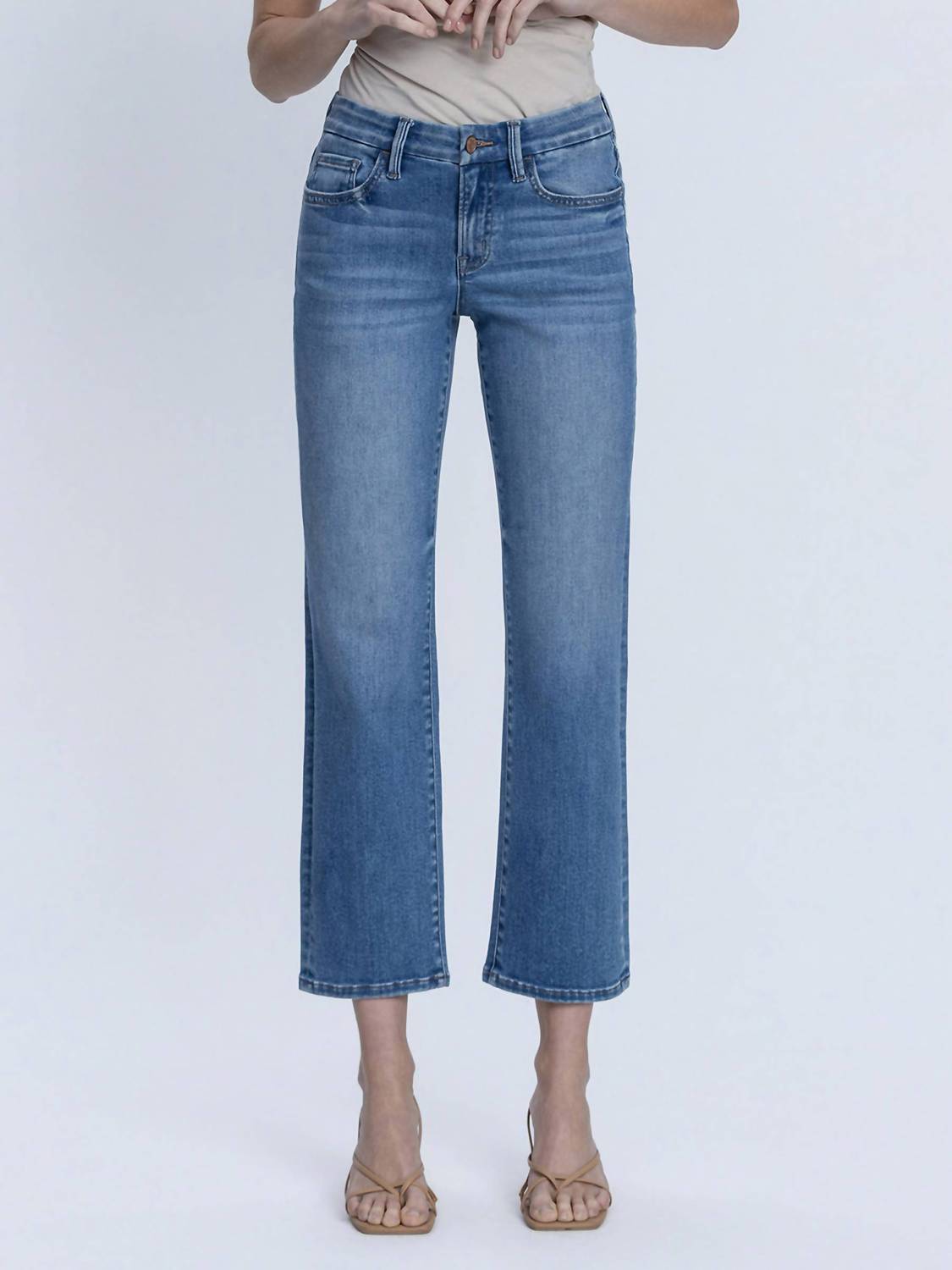 Lovervet - Romy Mid Rise Ankle Straight Jeans
