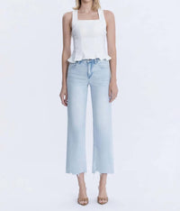 Vervet By Flying Monkey - Aileeah High Rise Slim Wide Leg Denim Jeans