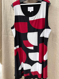 Compli K Women's Reversable Tank Dress in red blk white black - women's dress