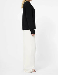 FRENCH CONNECTION Emilia Knit Boyfriend Sweater in black - women's sweater - alternate view
