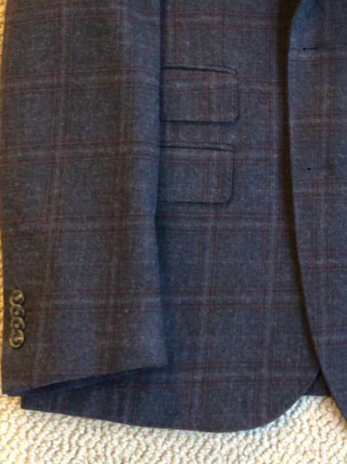 Euro Fashions - Men's Plaid Windowpane Sport Coat