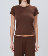 Eterne - Fitted Crewneck Short Sleeve Top