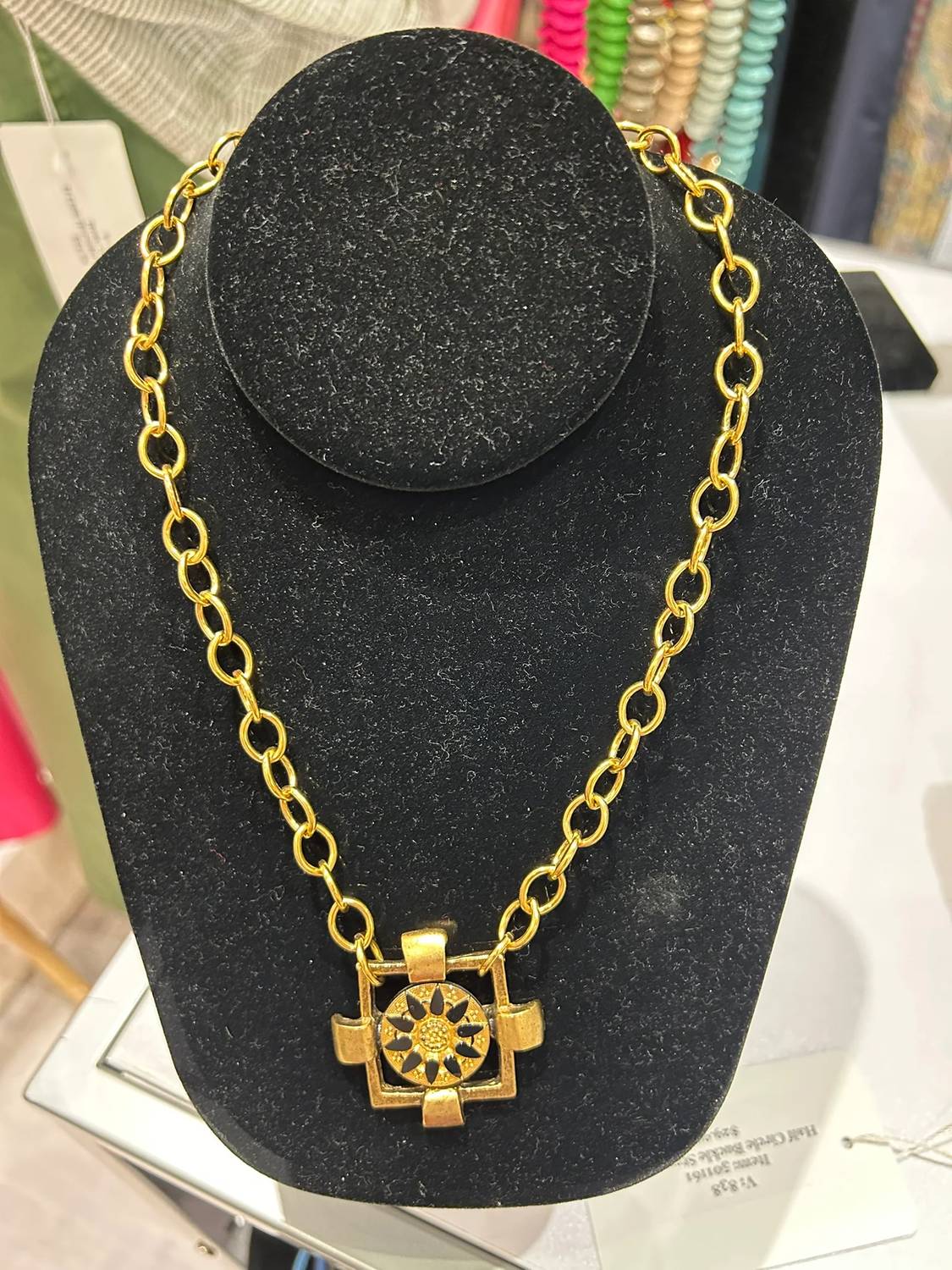 Yochi - Women's Sun Medallion Necklace