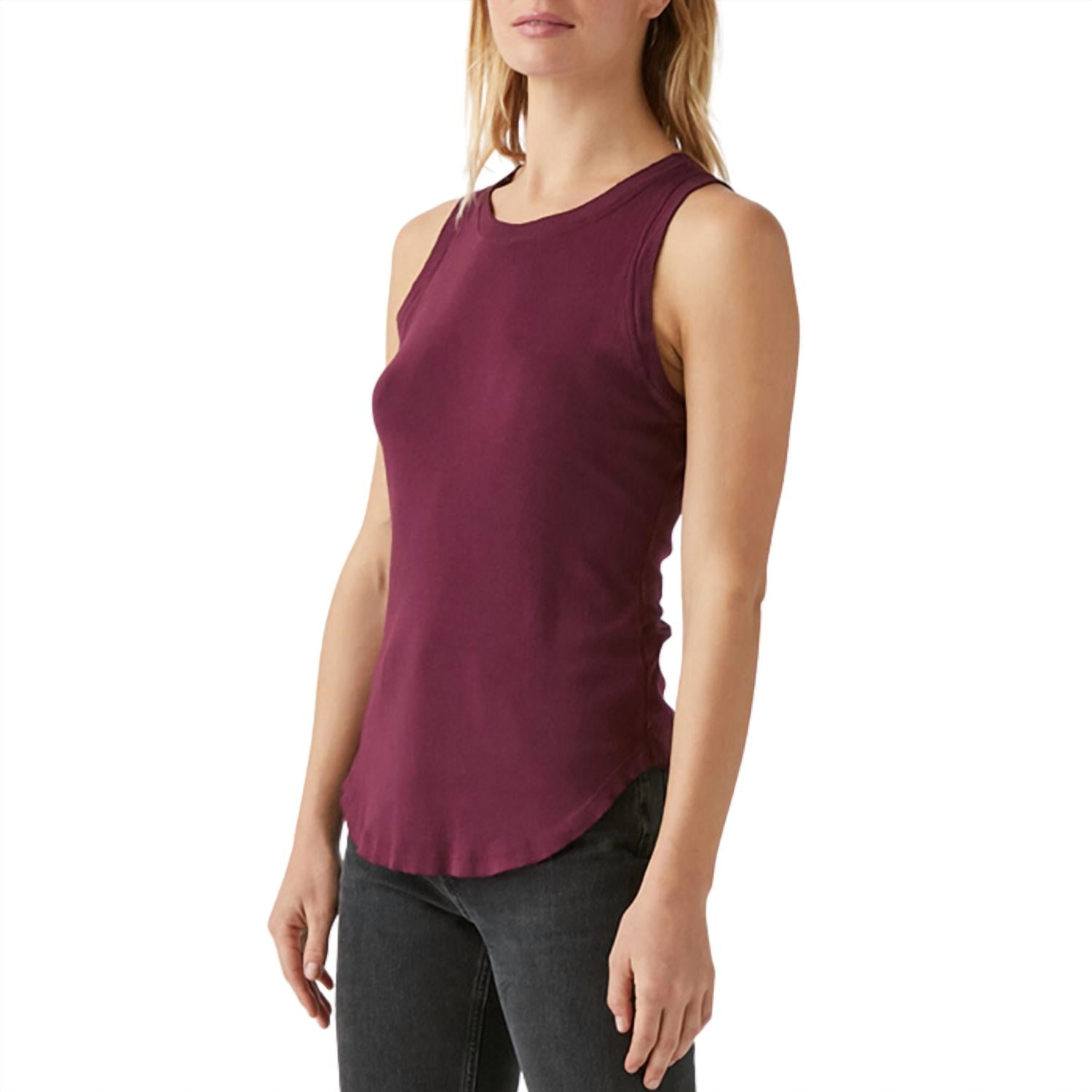 Michael Stars Women's Lindsay Tank Top in plum - women's tank top - view 4