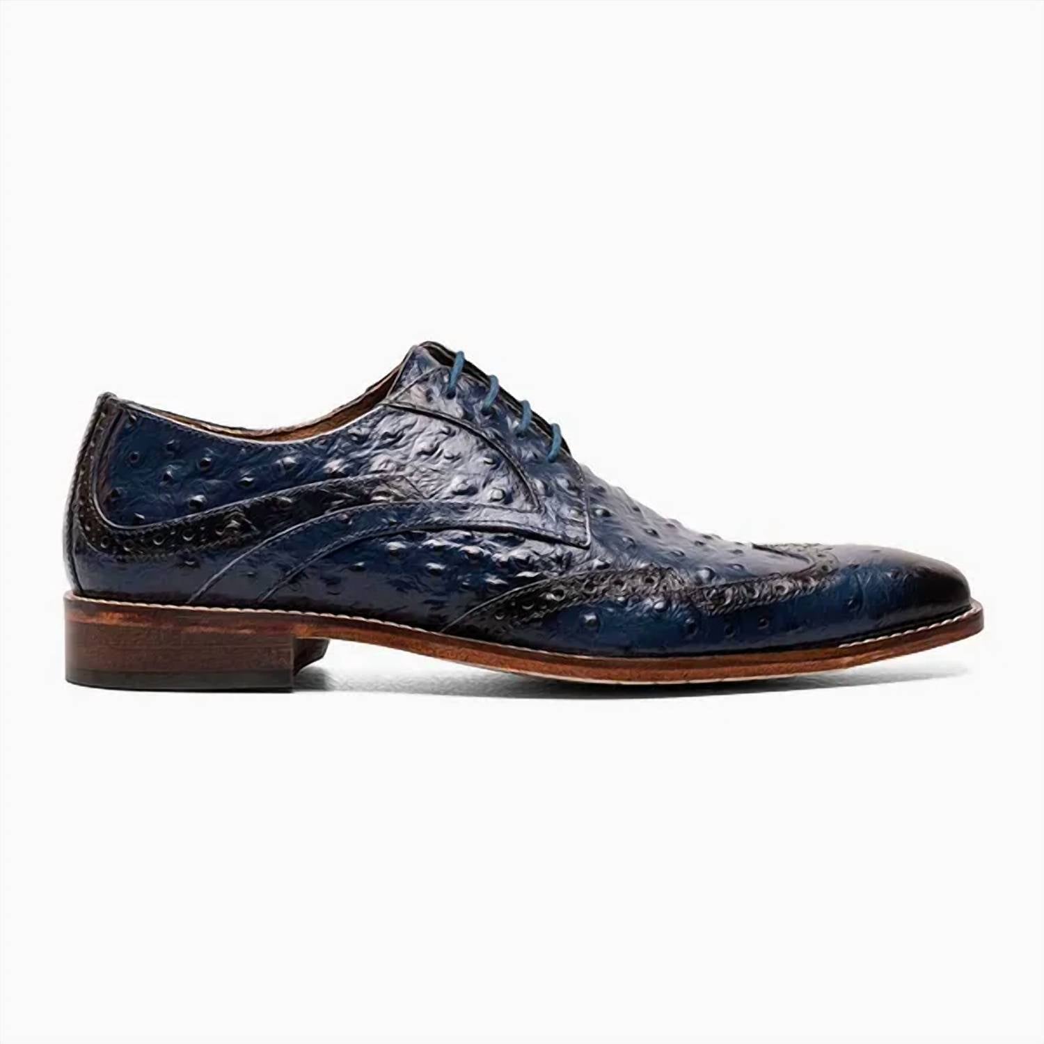 STACY ADAMS Men's Gennaro Wingtip Oxfords in blue - men's shoe - alternate view