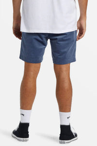 Billabong Larry Layback Cord Shorts in slate blue - men's shorts - alternate view