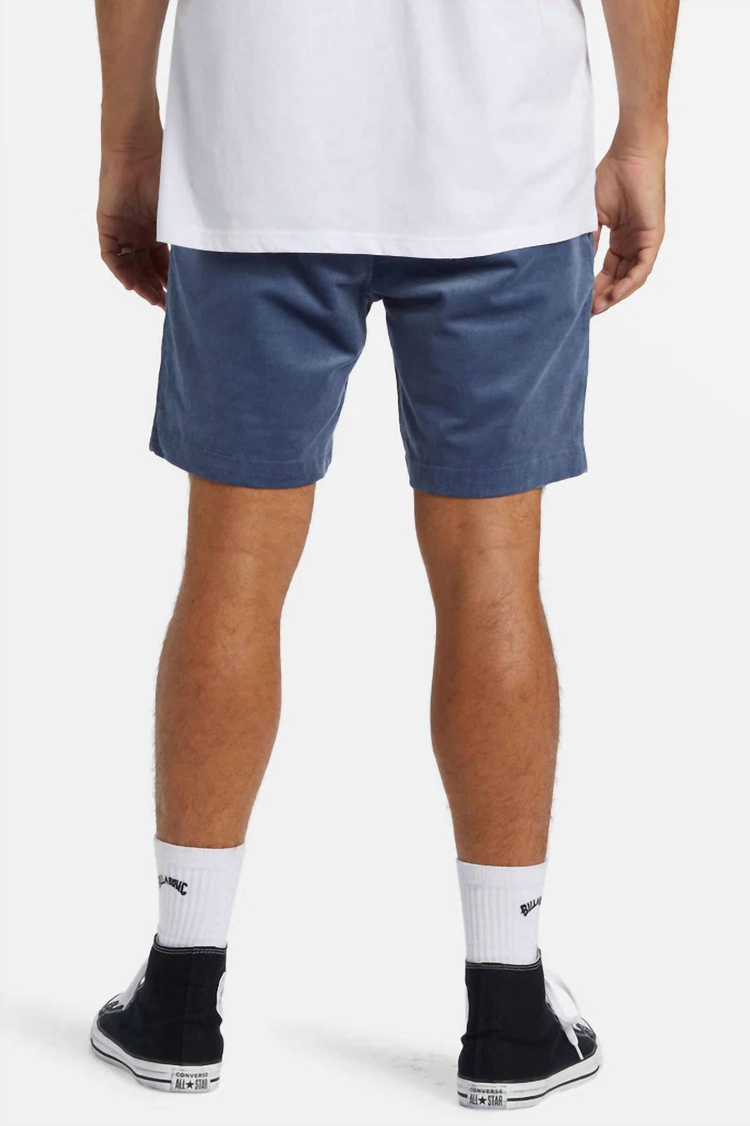 Billabong Larry Layback Cord Shorts in slate blue - men's shorts - alternate view
