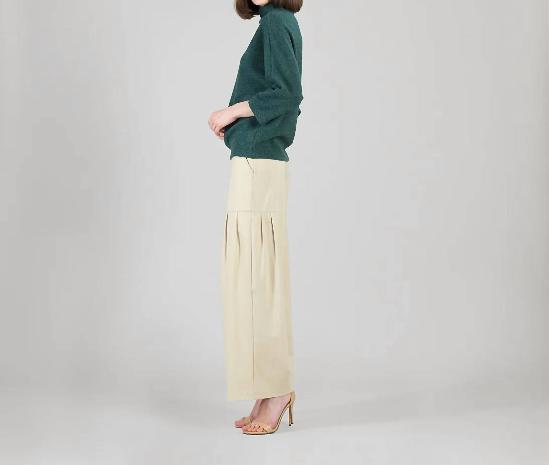 Clara S - Plush Ribbed Funnel Neck Top