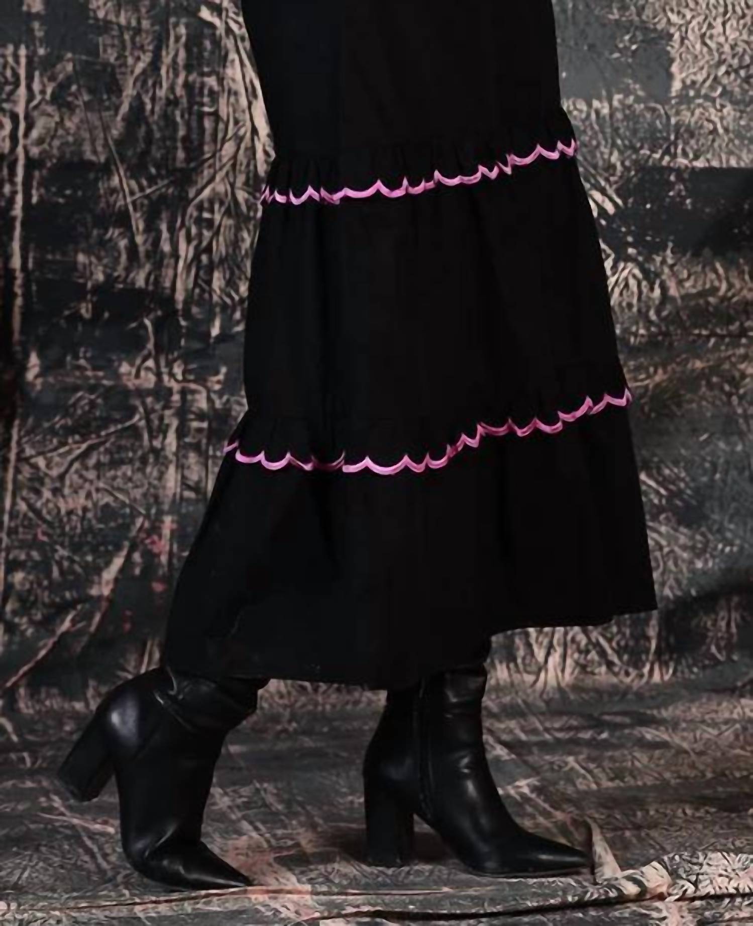 maude vivante Ella Skirt in black - women's skirt - detail view