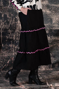 maude vivante Ella Skirt in black - women's skirt - alternate view