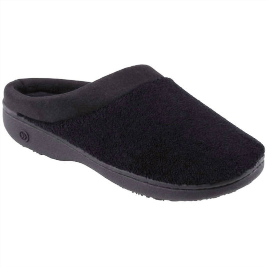 Isotoner - Women's Microterry Pillowstep Satin Cuff Clog Slipper