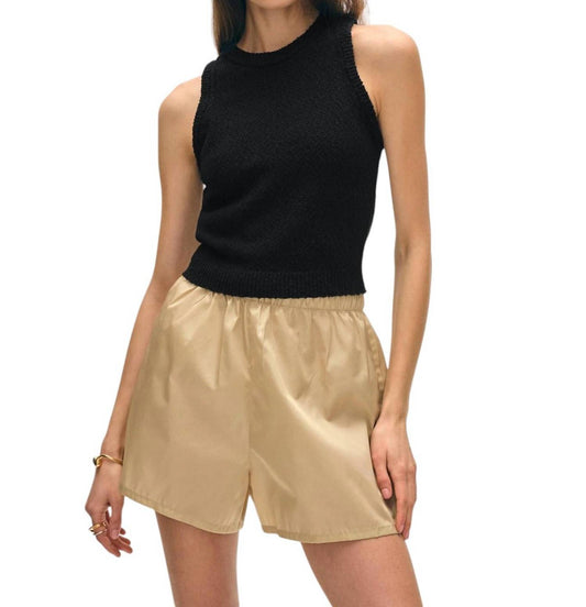 White + Warren - Cotton Slub Rib Trim Tank Top