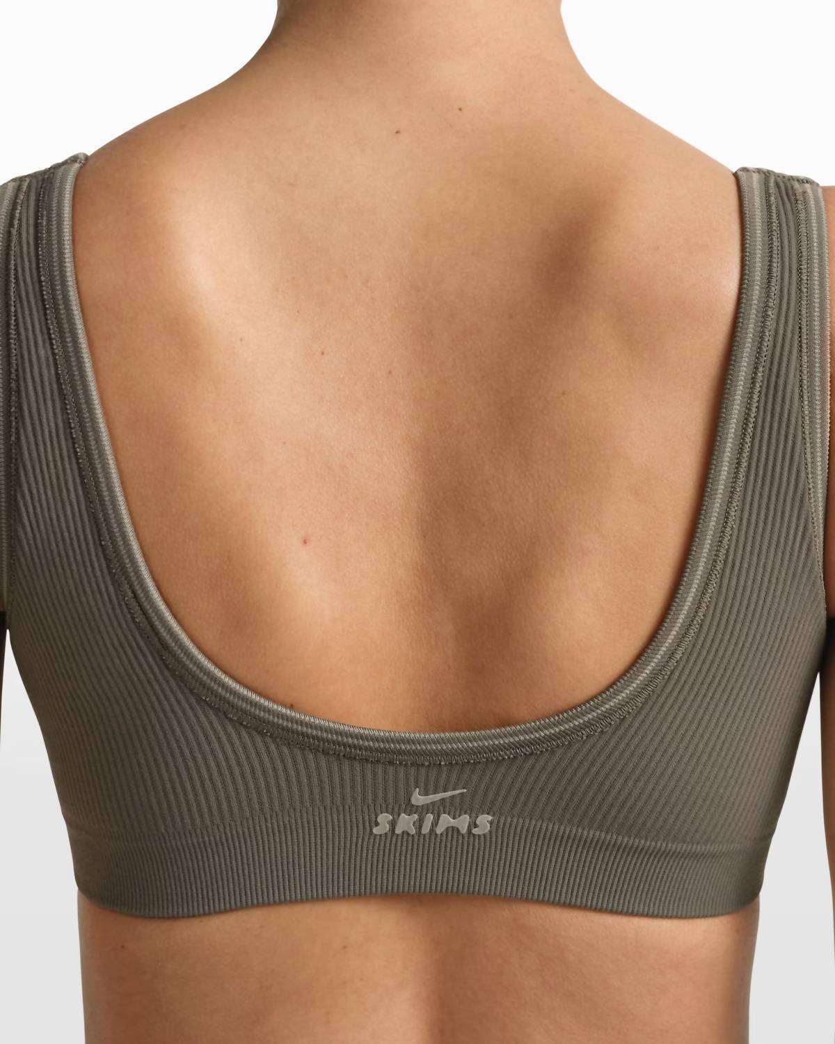 NikeSKIMS Ribbed Seamless Micro Scoop Bra in dune - women's intimate - view 7
