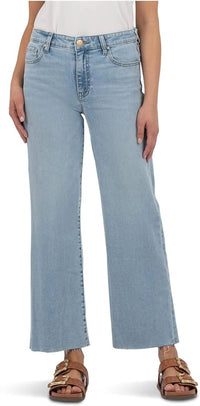KUT FROM THE KLOTH Charlotte High Rise Culottes With Raw Hem Jeans in block - women's jeans