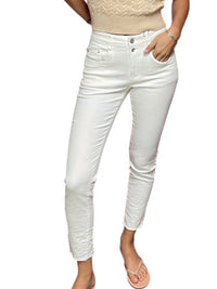 Bianco - Summer Double Button High Waisted Skinny Jean