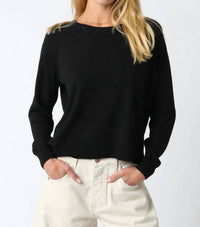 Olivaceous - Natalie Relaxed Fit Knit Sweatshirt
