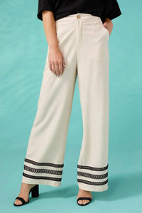 Coco + Carmen - Isabelle Linen Pant With Crochet Trim