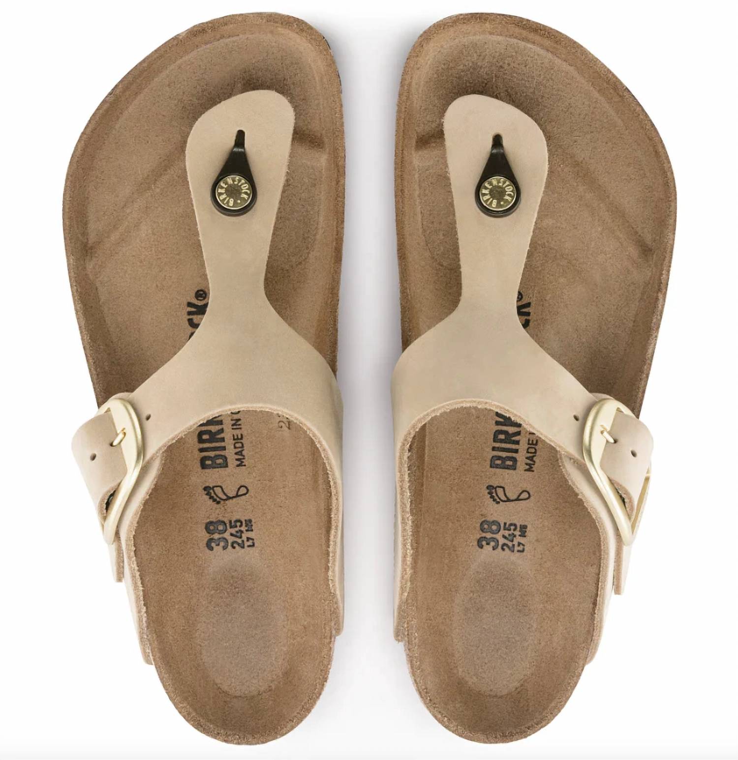Birkenstock - Women's Gizeh Big Buckle Nubuck Leather Sandals