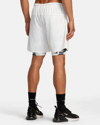 RVCA Bedwin X Stash Train 2 in 1 Short in 1 short in white - men's shorts - alternate view