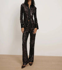 Veronica Beard - Collier Sequin Skiny-flare Pant