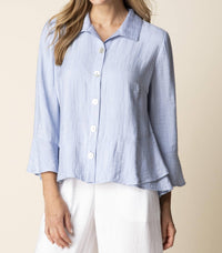 Habitat - Button Front flounce top