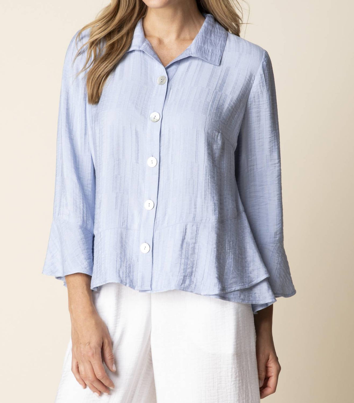 Habitat - Button Front flounce top