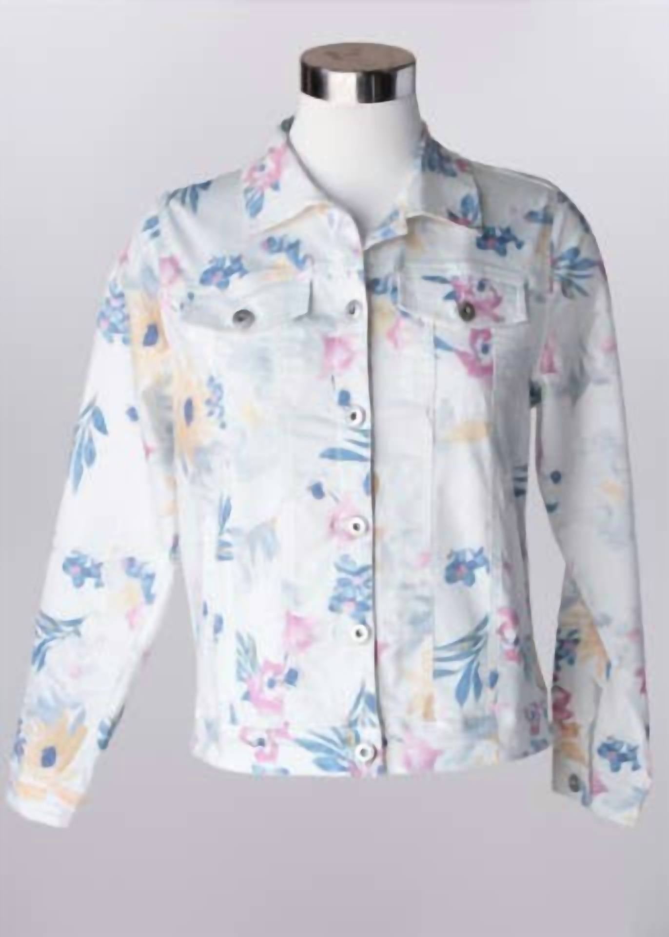Keren Hart - Women's Floral Long Sleeve Button Jacket