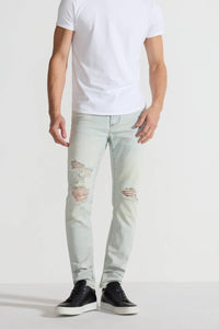 Monfrere Greyson Mid Rise Skinny Jeans in slash vintage - men's jeans - alternate view