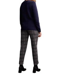 Tribal - Crew Neck Sweater With Lace-up Detail