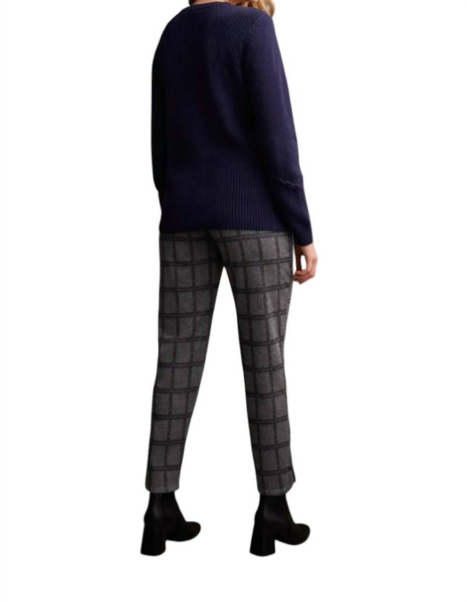 Tribal - Crew Neck Sweater With Lace-up Detail