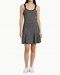 Ramy Brook Lidia Sleeveless Metallic Sweater Mini Dress in platinum jacquard - women's dress