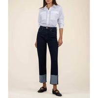 Kut From The Kloth - Fay Straight Leg Roll Up Jeans