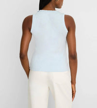 Nic + Zoe - Ruffle Neck Cotton Slub Layer Tank Top