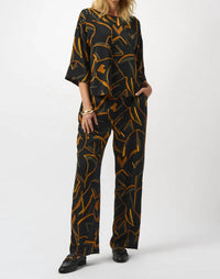 Joseph Ribkoff - Geometric Print 3/4 Sleeve Boxy Top