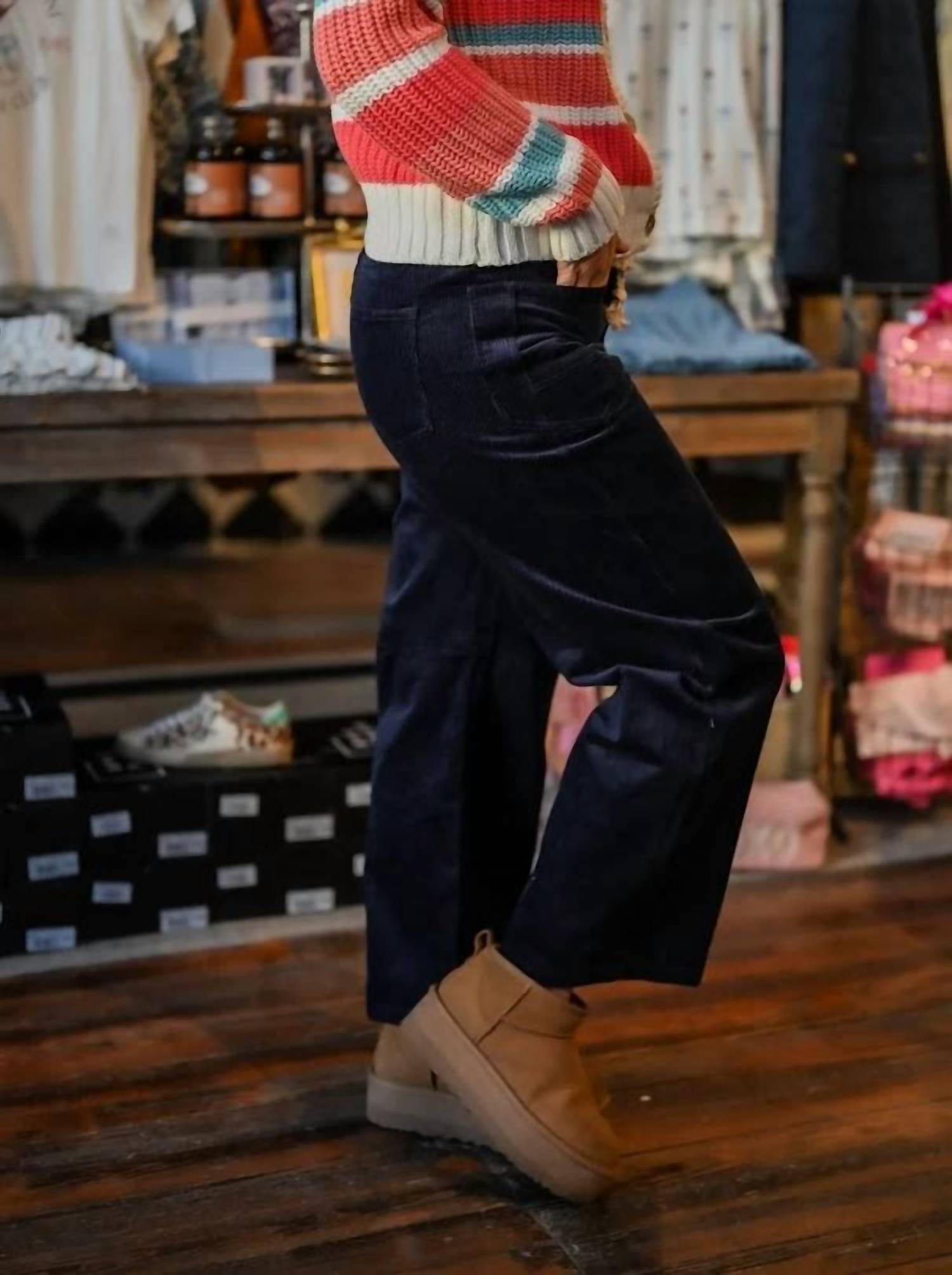 Lovlov - Corduroy Relaxed Pocket Rope String Pants