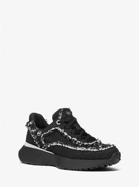 Michael Kors - Women's Ari Frayed Denim Trainer Shoes
